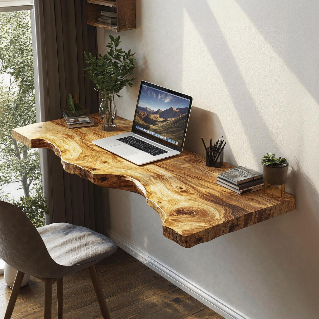 Vintage Wooden Floating Table For Classic Interior Refinement