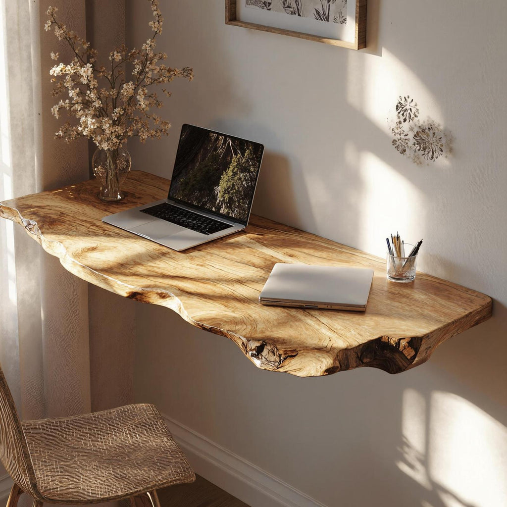 Vintage Wooden Floating Table For Stylish Living Room Furniture