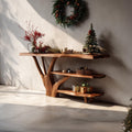 Mid-Century Solid Wood Console Table, Modern Minimalist Entryway Table, Behind Sofa Wood Display Table