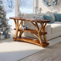Handcrafted Solid Wood Console Table, Rustic Bedroom Vanity Table, Entryway & Behind Sofa Display Table