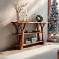 Modern Live Edge Wooden Console Table, Hardwood Slab Sofa Table, Rustic Contemporary Entryway Table
