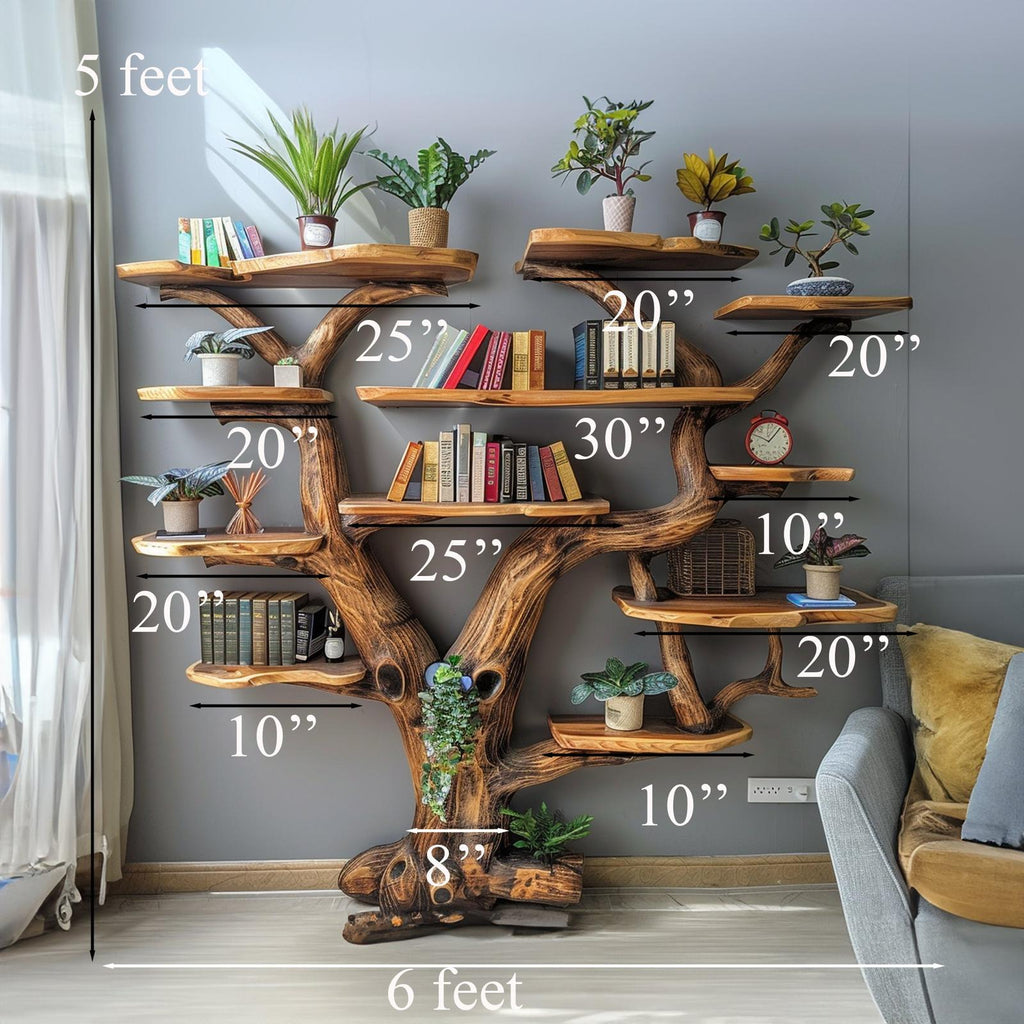 Tree Floating Book Shelf Wall Mount