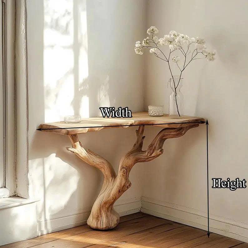 Handcrafted Wooden Corner Table Decor Home Gifts
