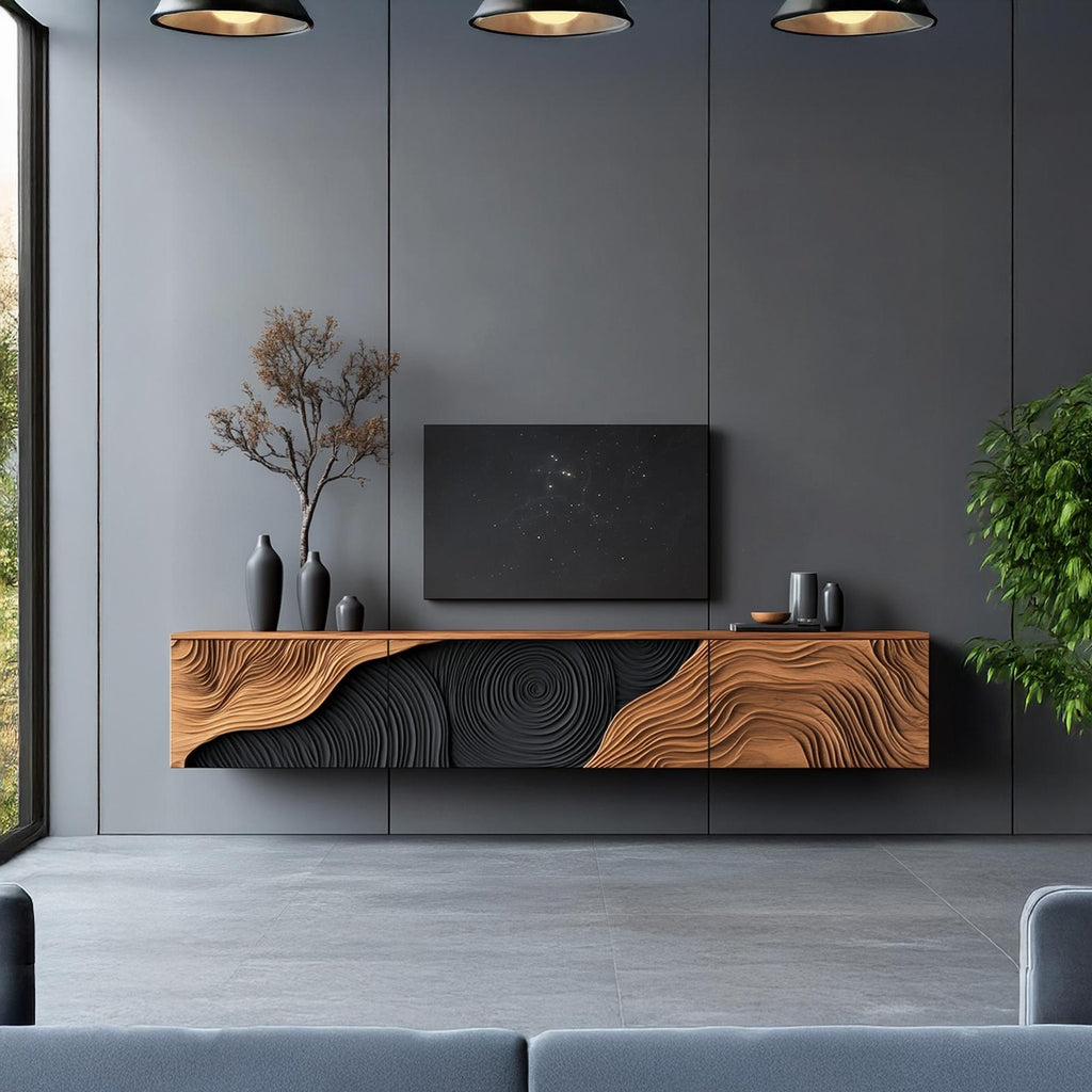 Mid Century Modern TV Cabinet For Entryway Design