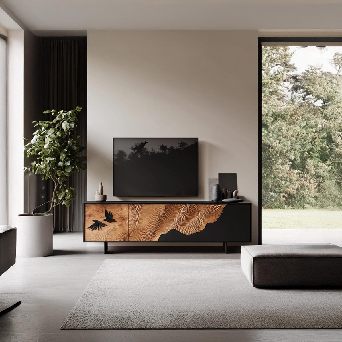 Handcrafted Mid Century TV Cabinet For Decor