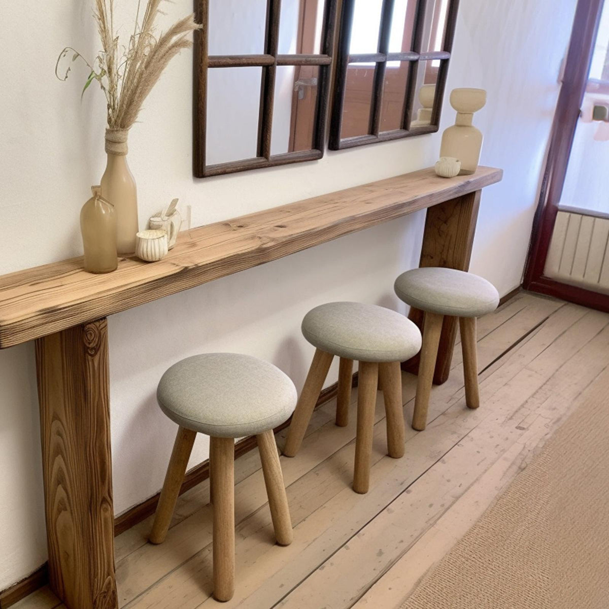 Rustic Entryway Console Table In Solid Wood Design SILDTCS004