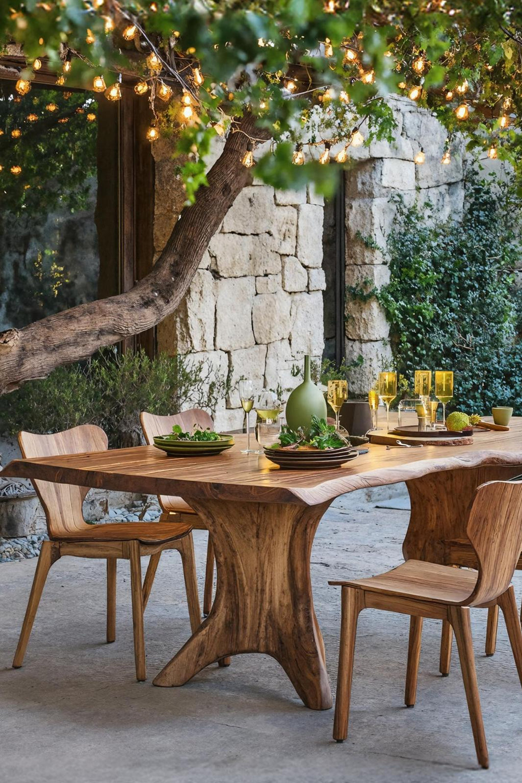 Rustic Solid Wood Dining Table, Handcrafted Live Edge Kitchen Table for Traditional Home Decor, Large Family Table