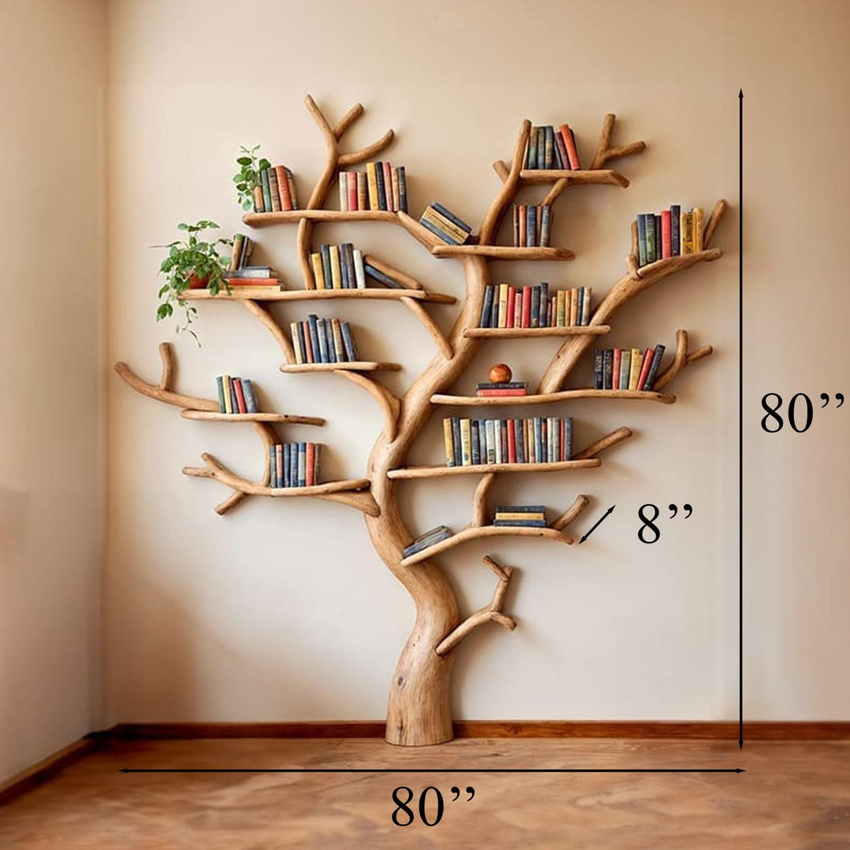 Tree Branch Bookshelf Decor Modern Bookshelf