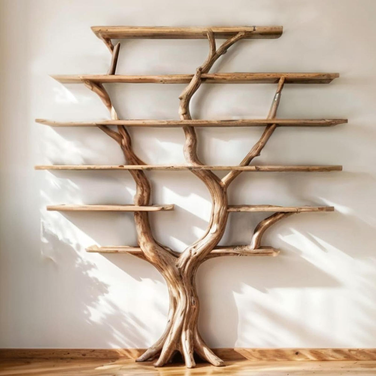 Tree Branch Floating Driftwood Shelf