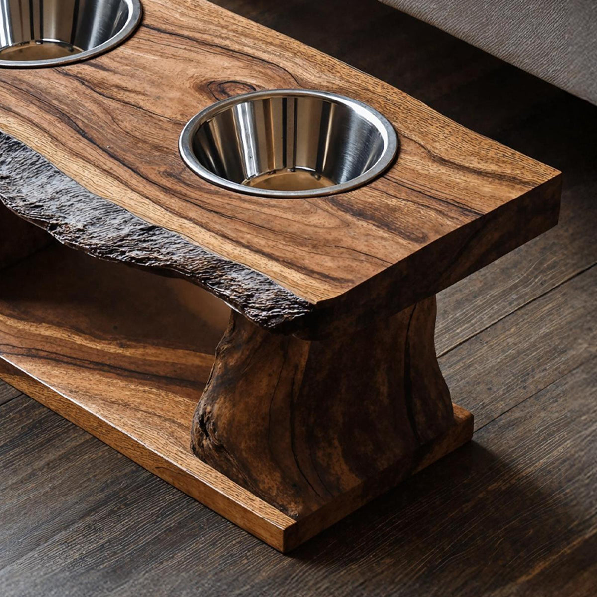 Farmhouse Dog Feeding Stand Kitchen Decor