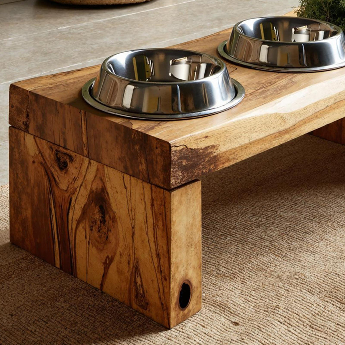 Mid Century Dog Bowl Stand Modern Pet Home