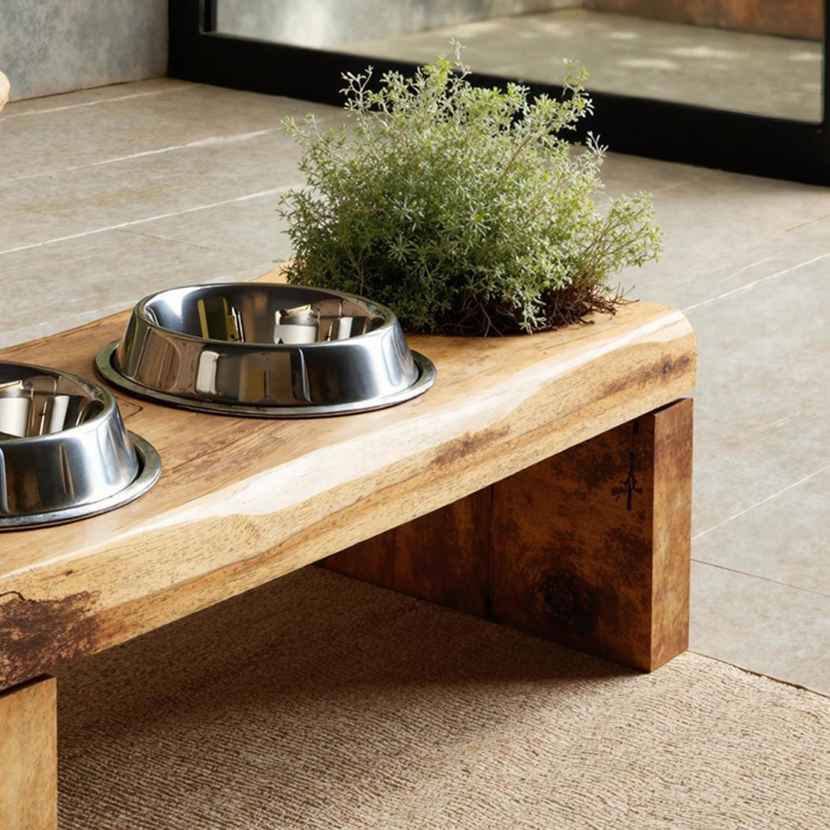 Mid Century Dog Bowl Stand Modern Pet Home