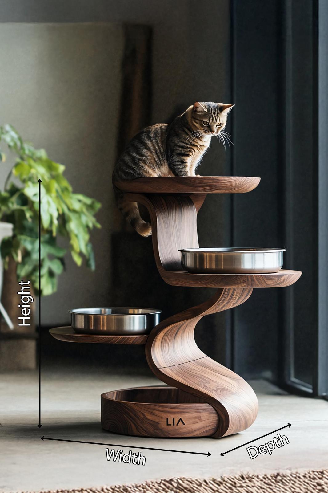 Handmade Feeding Station For Dogs In Kitchen Decor SILDTTNDBS015