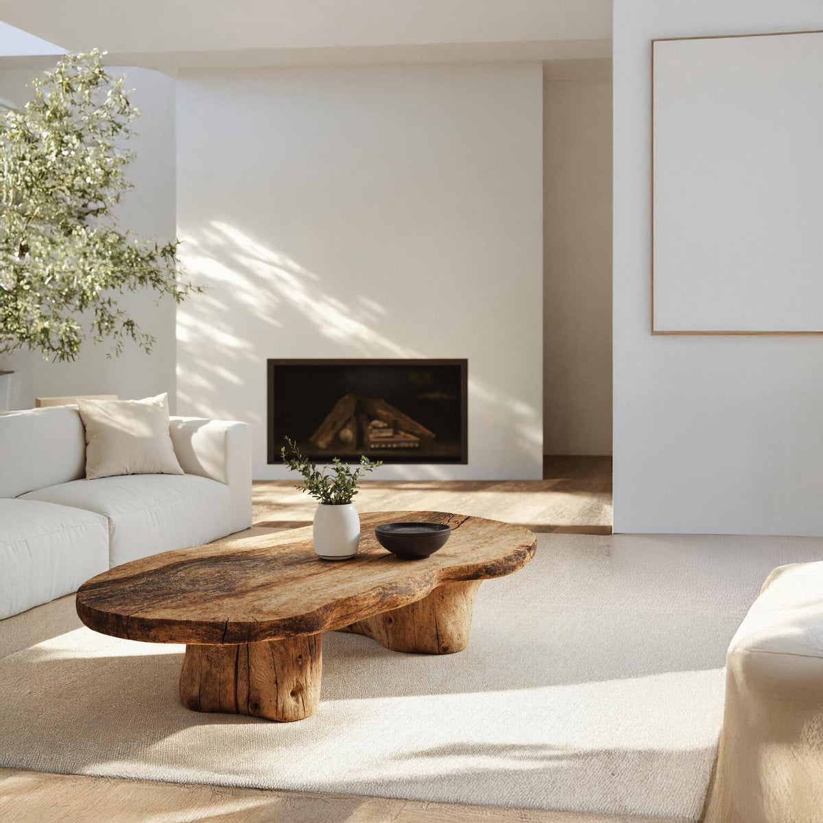 Vintage Style Wooden Coffee Table For Cozy Spaces