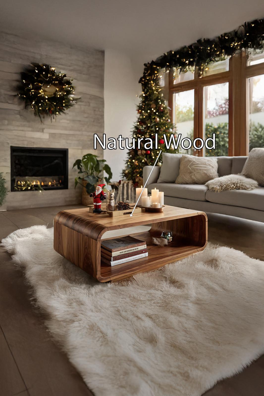 Spry Interior Rustic Farmhouse Solid Wood Coffee Table, Reclaimed Wooden Center Accent Table for Living Room Home Decor SILDTTRCCF015