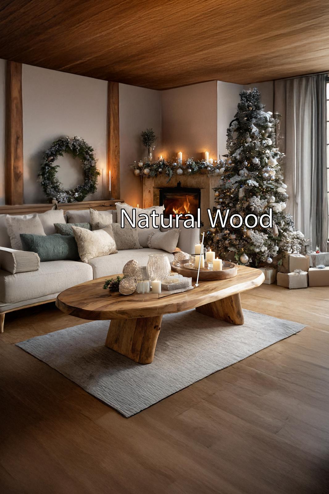 Spry Interior Rustic Handcrafted Wood Coffee Table, Solid Timber Natural Edge Center Table for Living Room, Minimalist Home Furniture SILDTTRCCF009