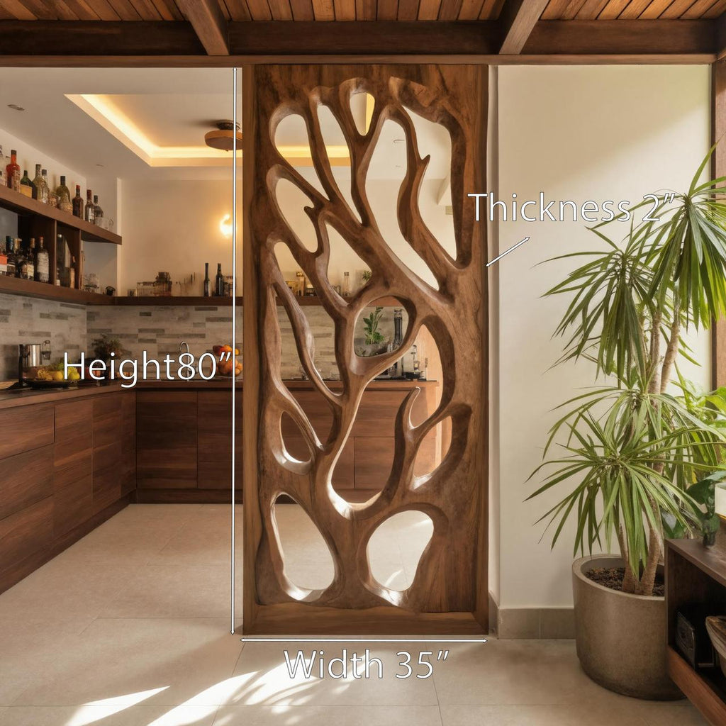 Handmade Carved Divider For Living Room Or Studio
