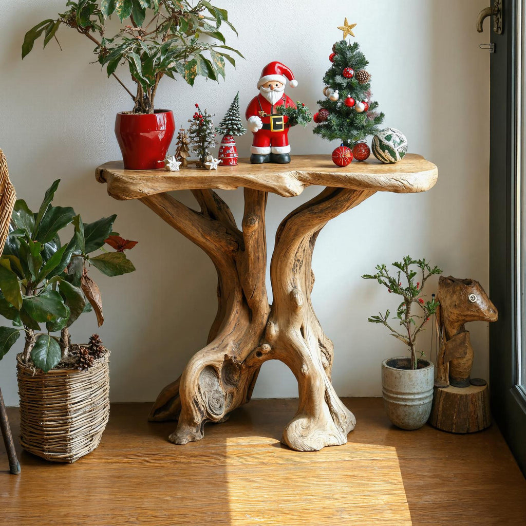 Farmhouse Live Edge End Table Christmas End Table