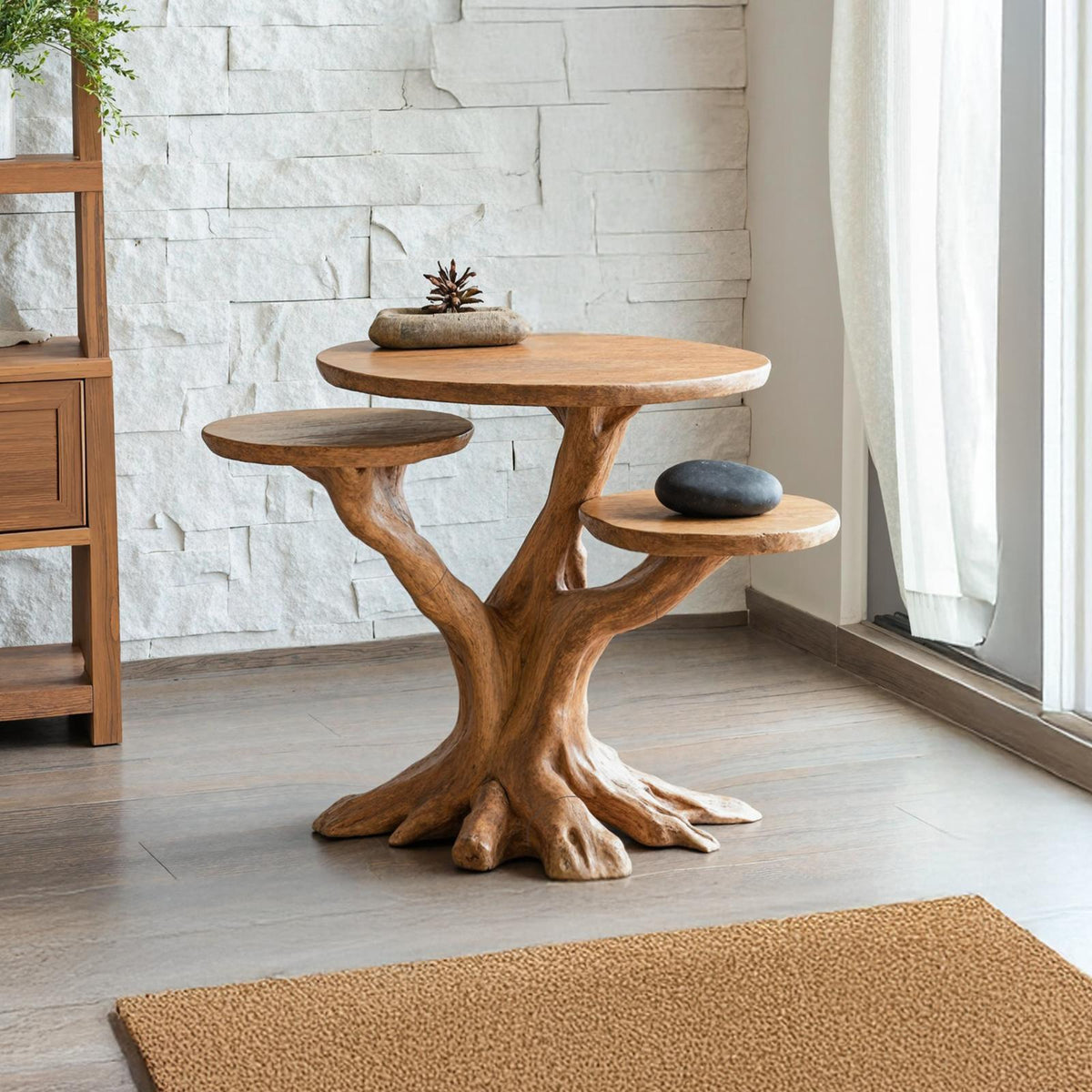 Farmhouse Live Edge End Table Living Room Decor