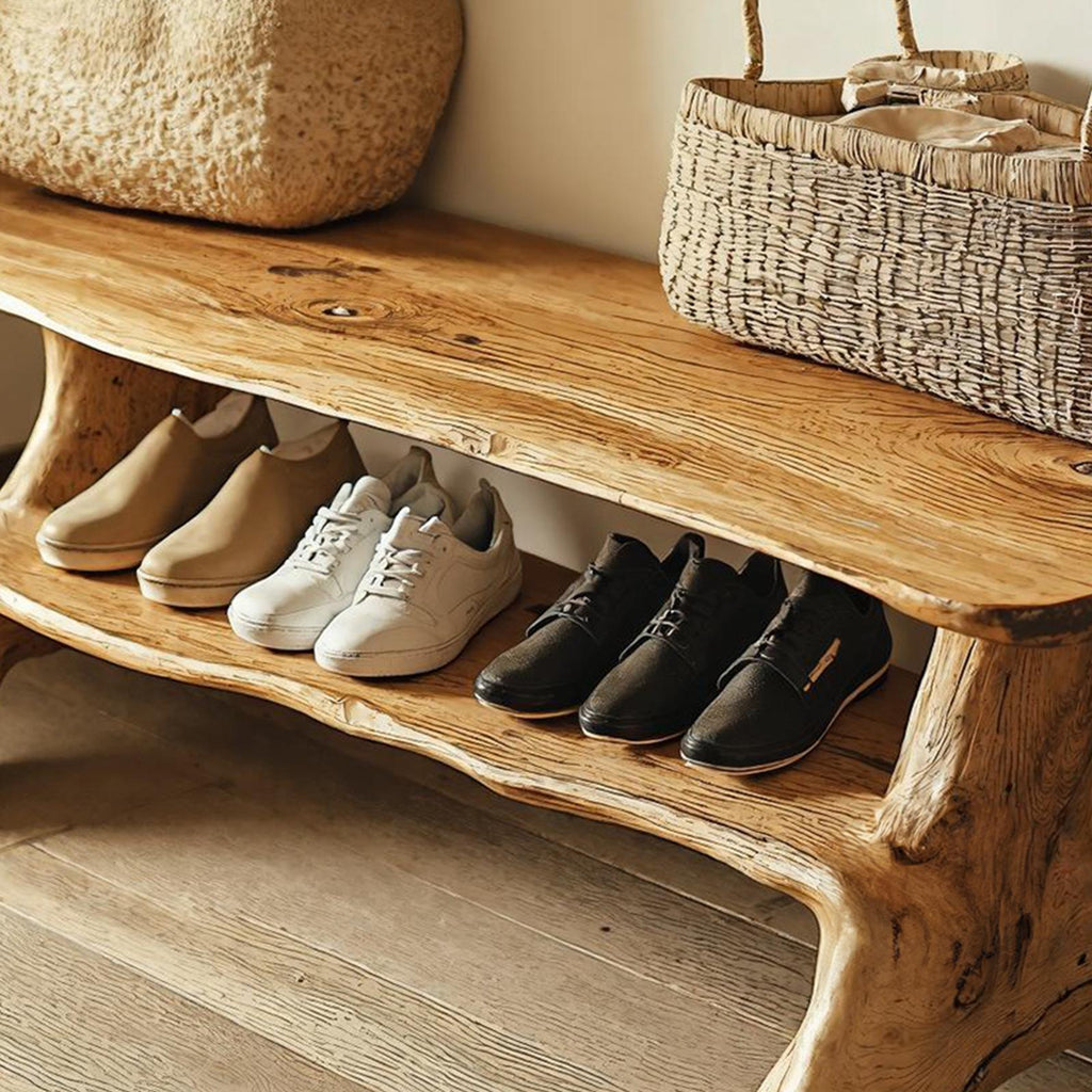 Handmade Hallway Bench Shoe Rack