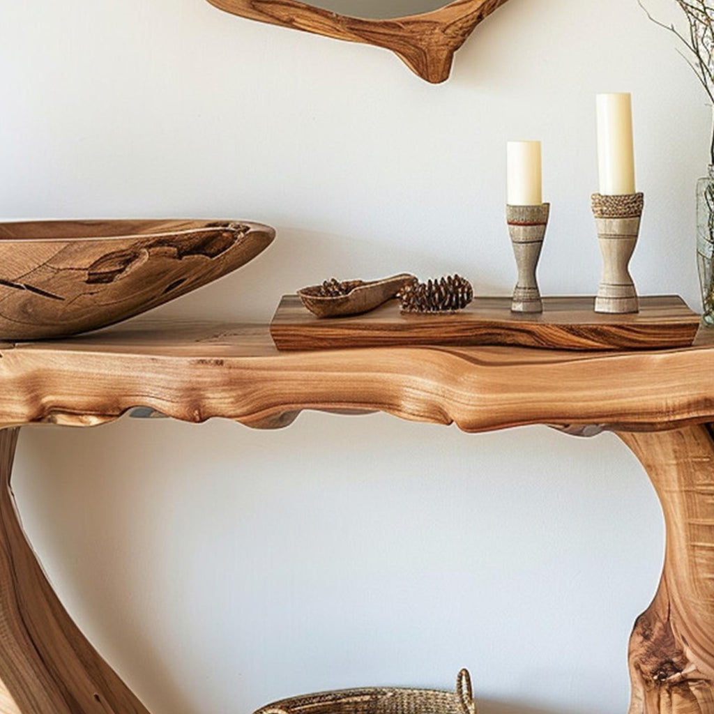 Narrow Live Edge Side Table