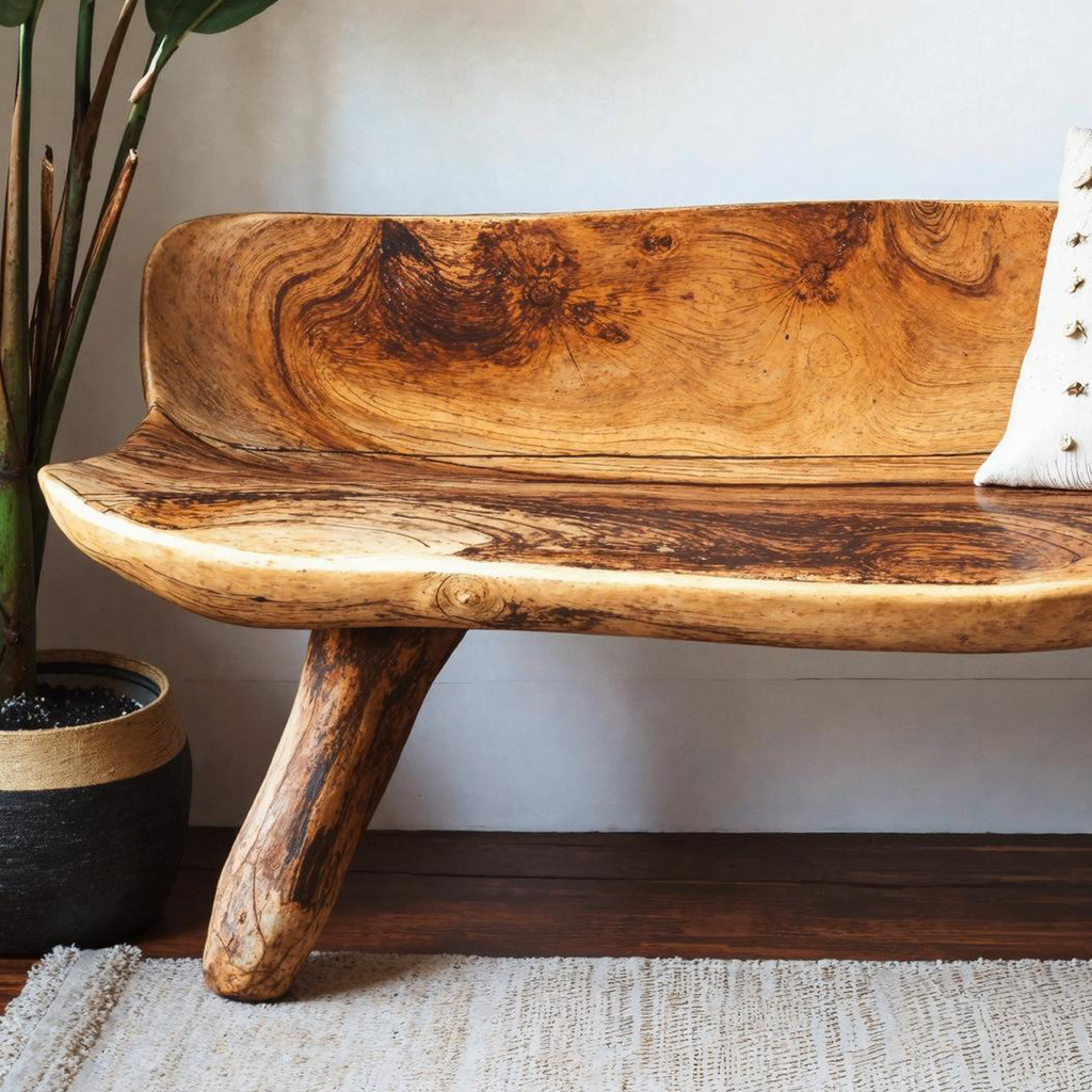 Sturdy Wooden Bench For Comfortable Seating