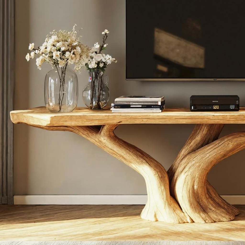 Farmhouse Reclaimed Wood Floating TV Stand, Wall-Mounted Media Console Cabinet for Living Room