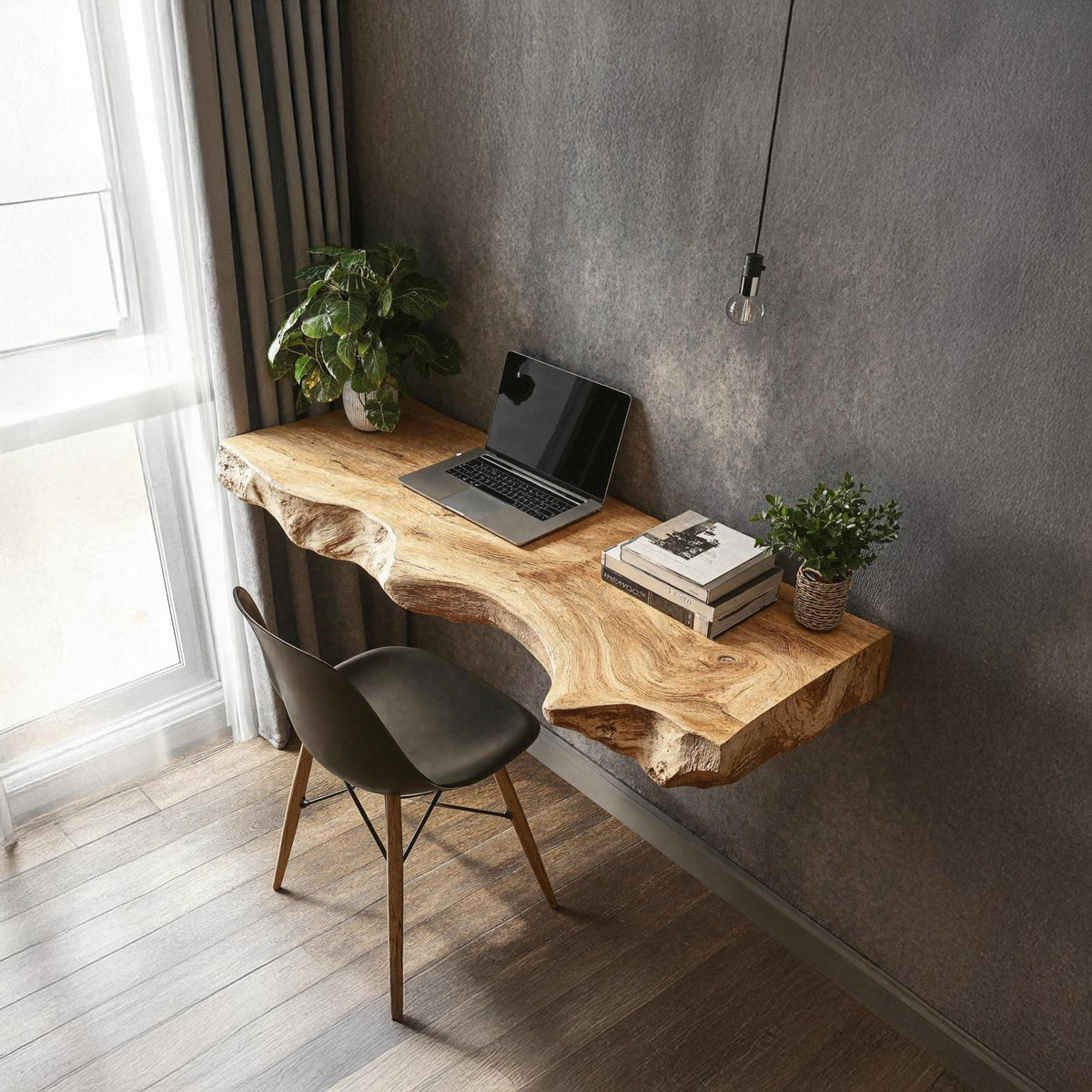 Vintage Wooden Floating Table For Aesthetic Furniture Display