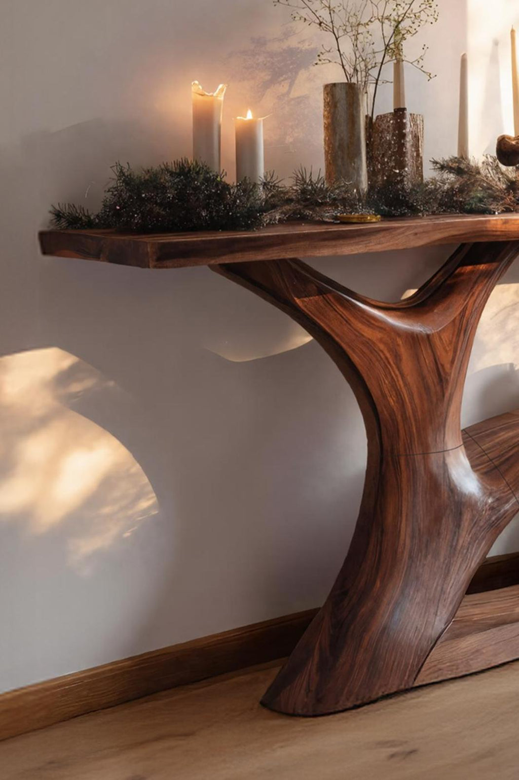 Modern Wooden Console Table, Solid Hardwood Entryway Foyer Table, Contemporary Behind Sofa Accent Table