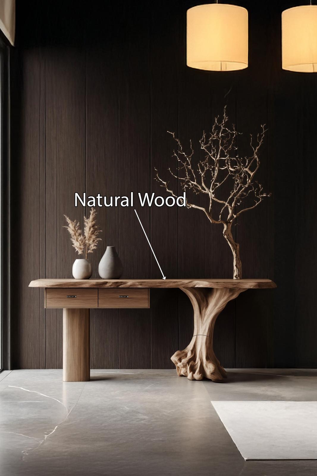 Mid Century Wood Console Table, Minimalist Bedroom Decor Accent Hallway Sofa Table, Model