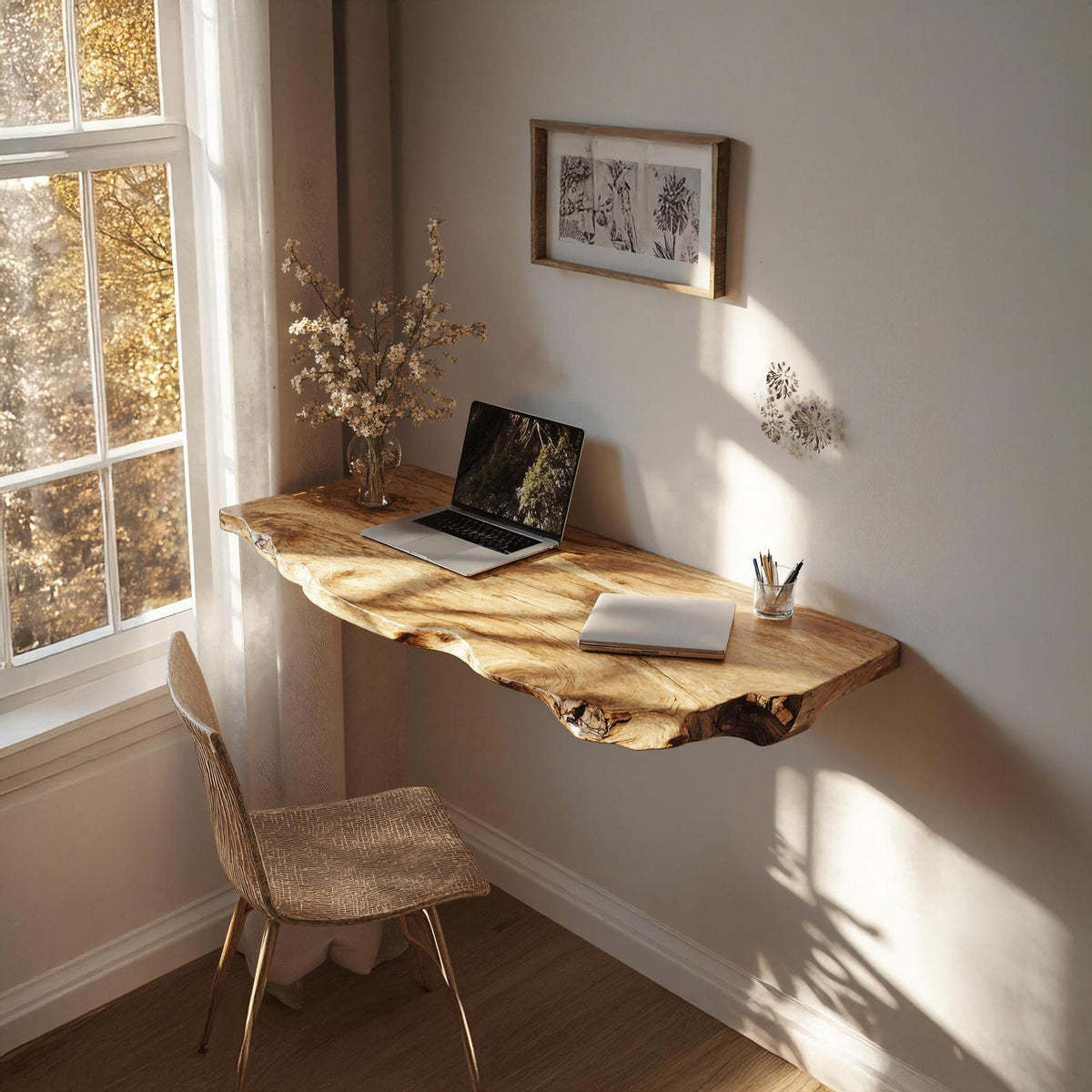 Vintage Wooden Floating Table For Stylish Living Room Furniture