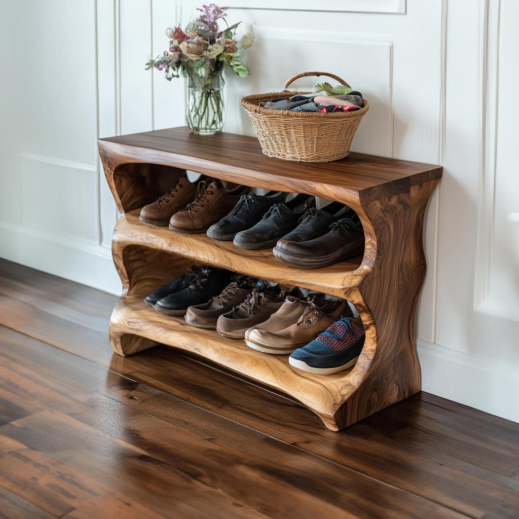 Handmade Hallway Bench Shoe Rack Livingroom Furniture