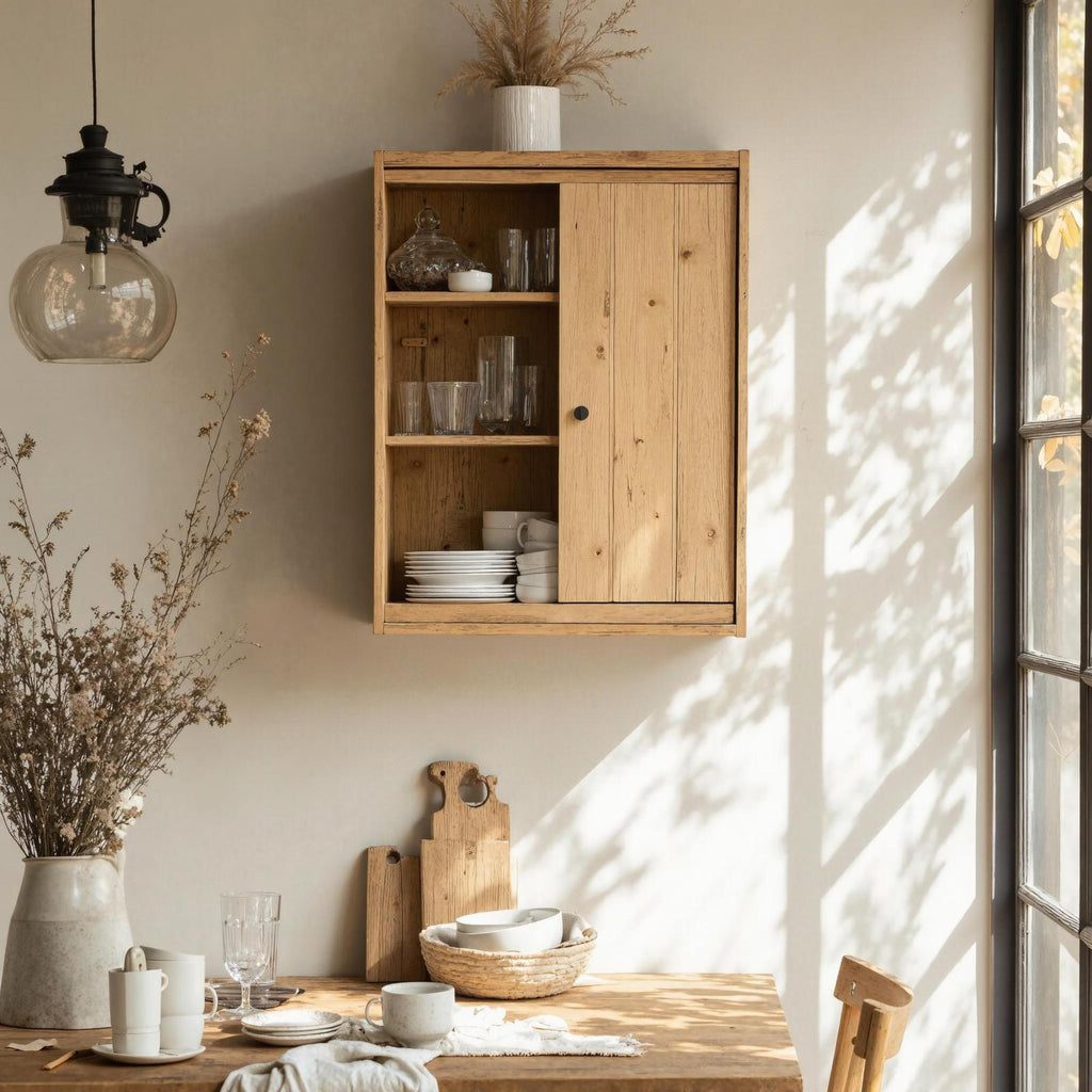 Farmhouse Wooden Kitchen Cabinet For Kitchen Design