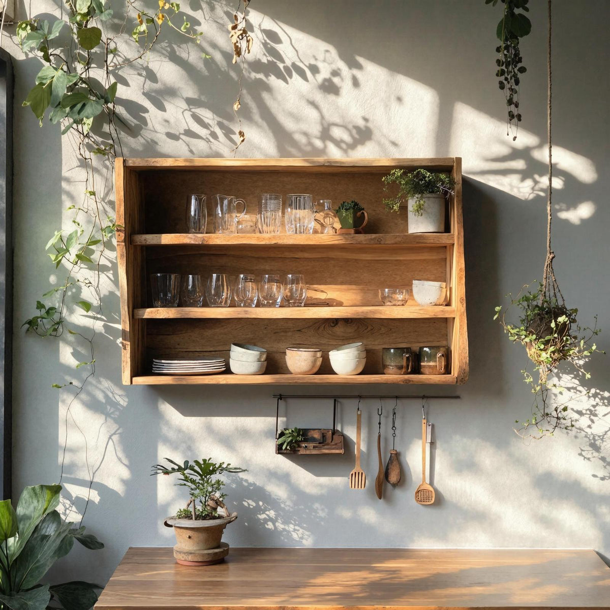 Mid Century Wooden Kitchen Cabinet For Kitchen Decor