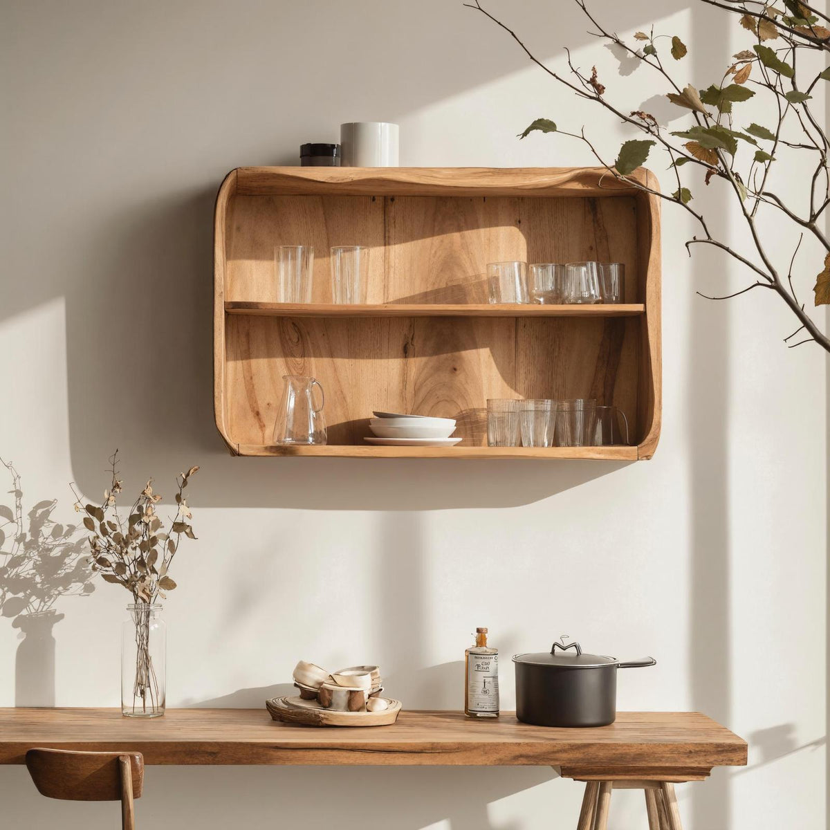 Mid Century Wooden Kitchen Cabinet For Kitchen