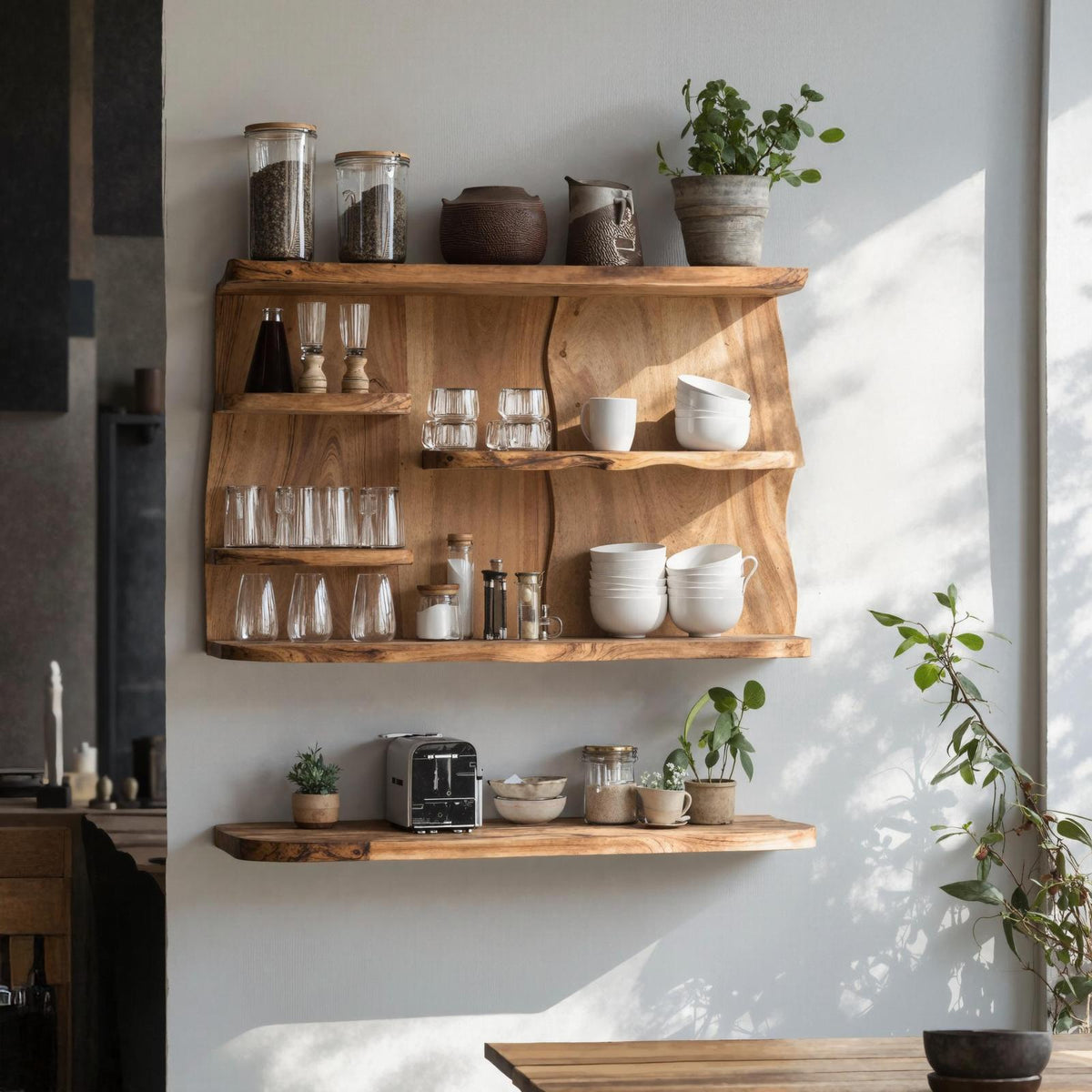 Farmhouse Wooden Kitchen Cabinet For Furniture Decor