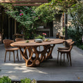 Rustic Solid Wood Kitchen Table, Handcrafted Live Edge Dining Table for Warm Wooden Home Decor Theme, Custom Table