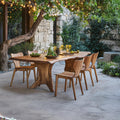 Rustic Solid Wood Dining Table, Handcrafted Live Edge Kitchen Table for Traditional Home Decor, Large Family Table