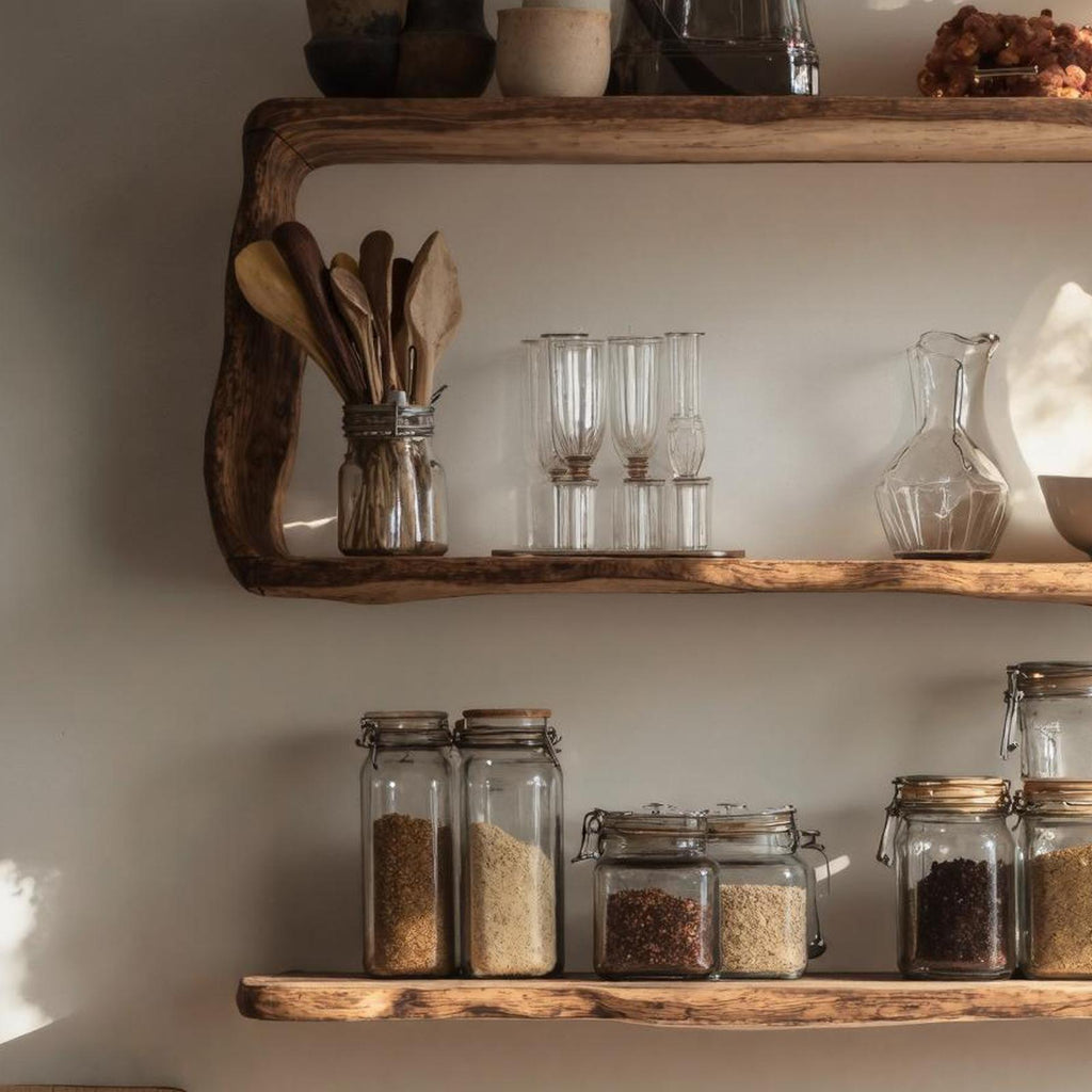 Rustic Solid Wood Kitchen Storage For Kitchen Decor