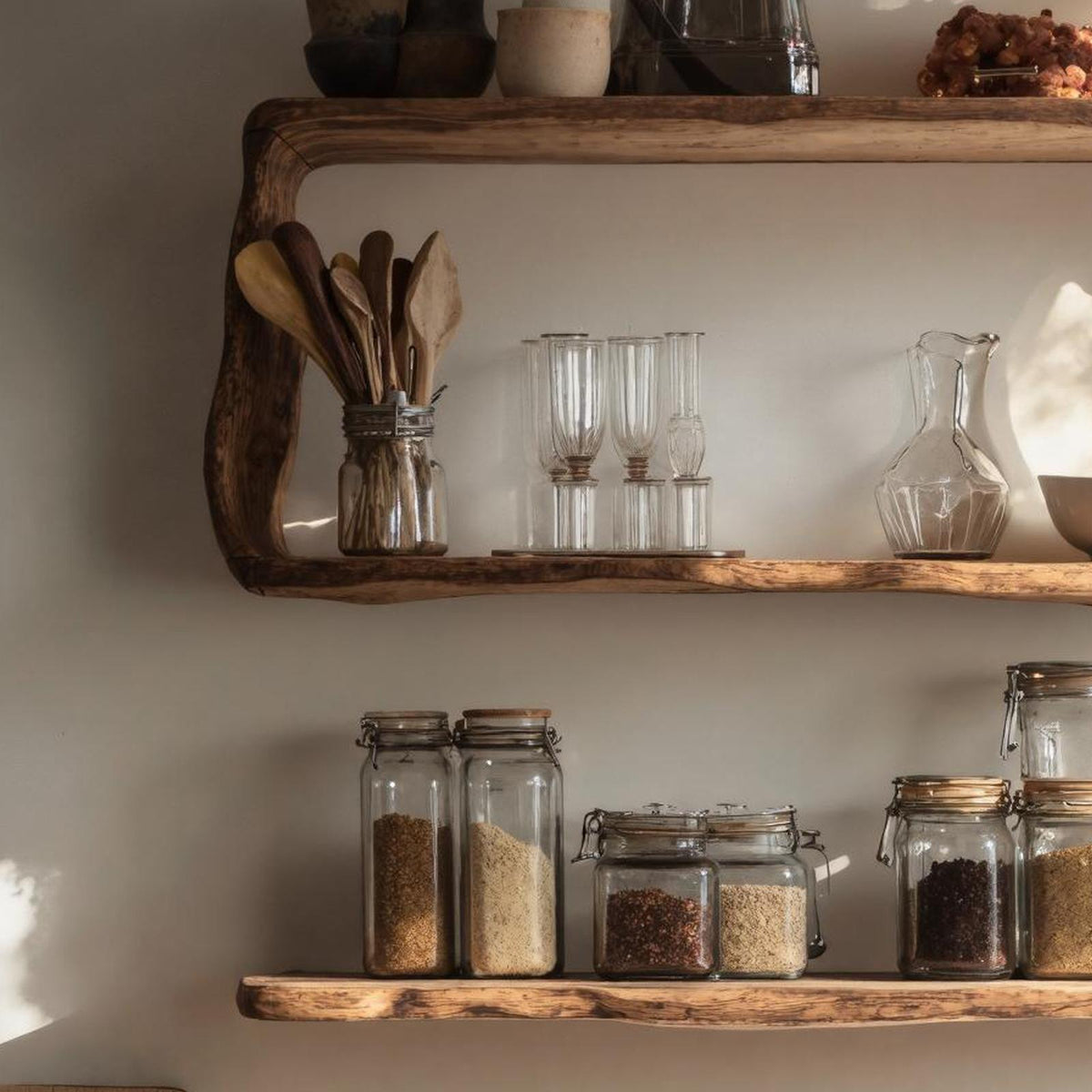 Rustic Solid Wood Kitchen Storage For Kitchen Decor