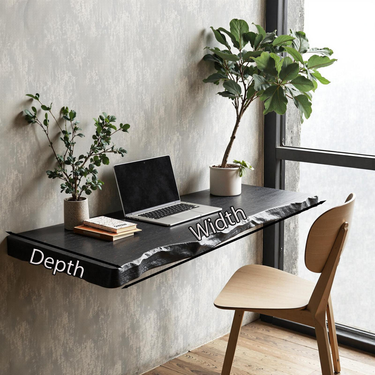 Farmhouse Wooden Floating Table For Furniture Decor