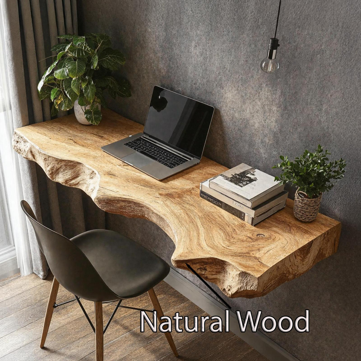 Vintage Wooden Floating Table For Aesthetic Furniture Display