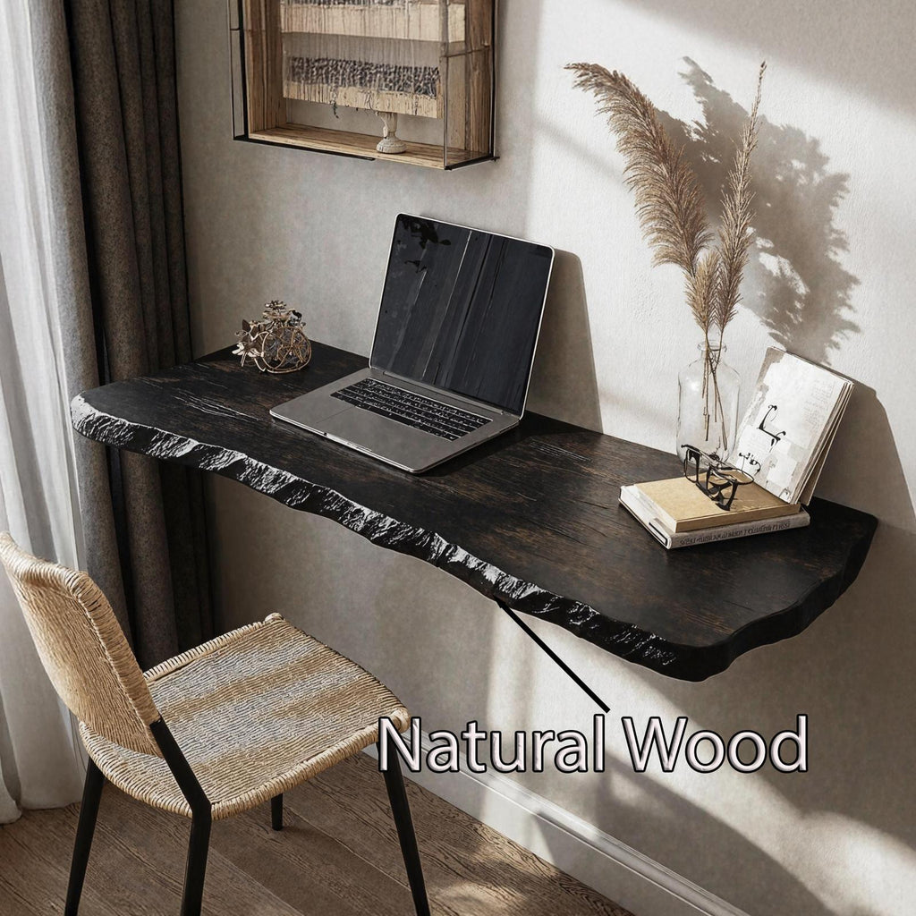 Vintage Wooden Floating Table For Elegant Living Room Setup