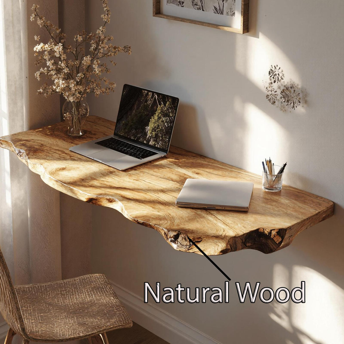 Vintage Wooden Floating Table For Stylish Living Room Furniture
