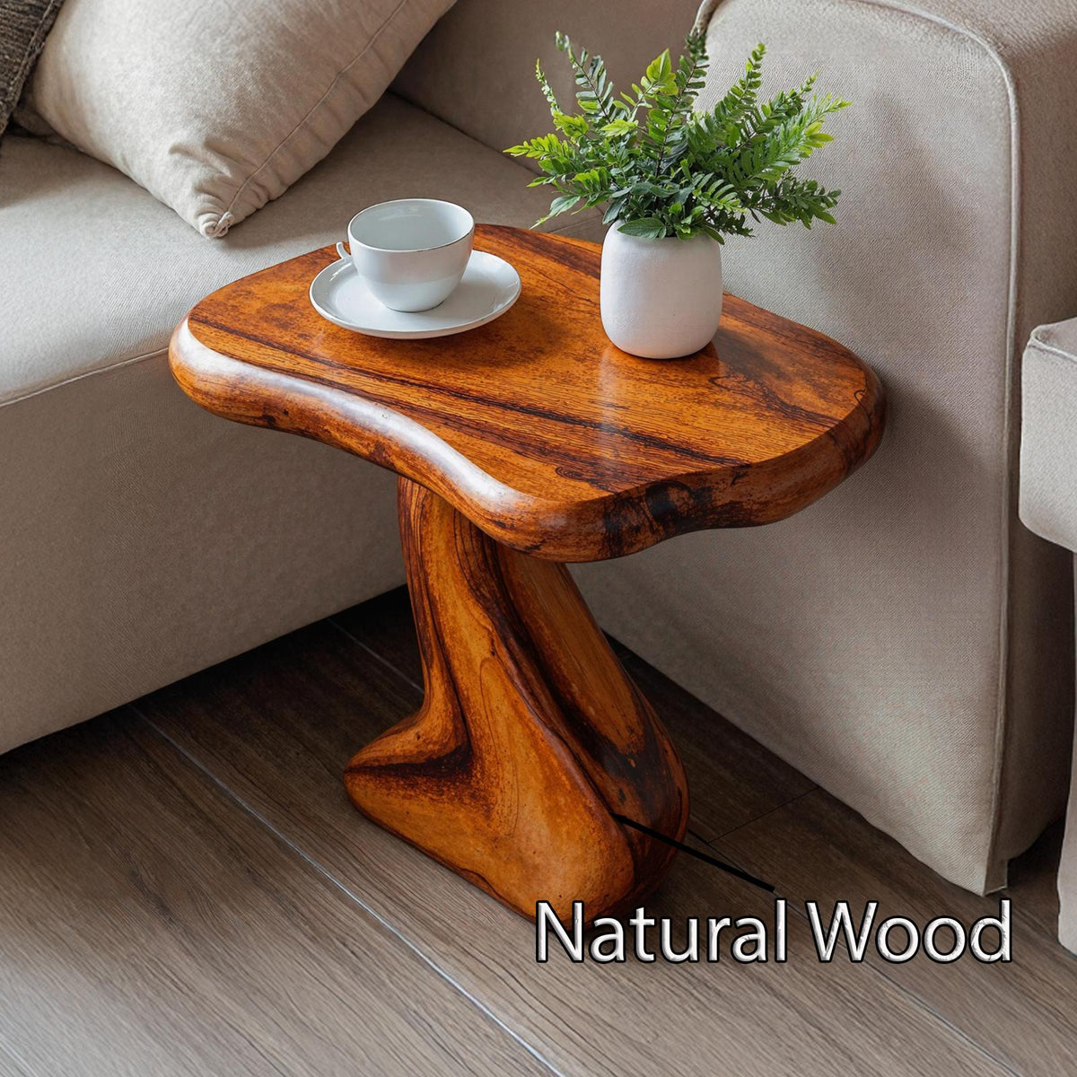 Farmhouse Wooden End Table For Cozy Furniture Decor