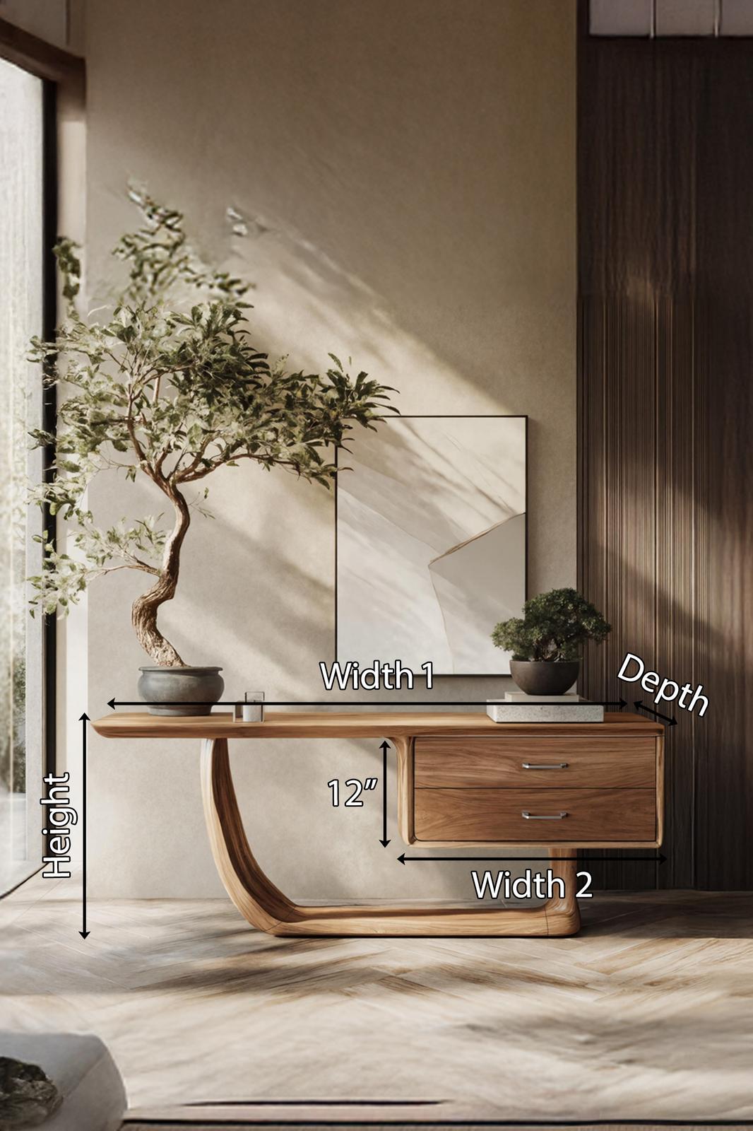 Handcrafted Live Edge Entryway Table For Entryway Modern Farmhouse