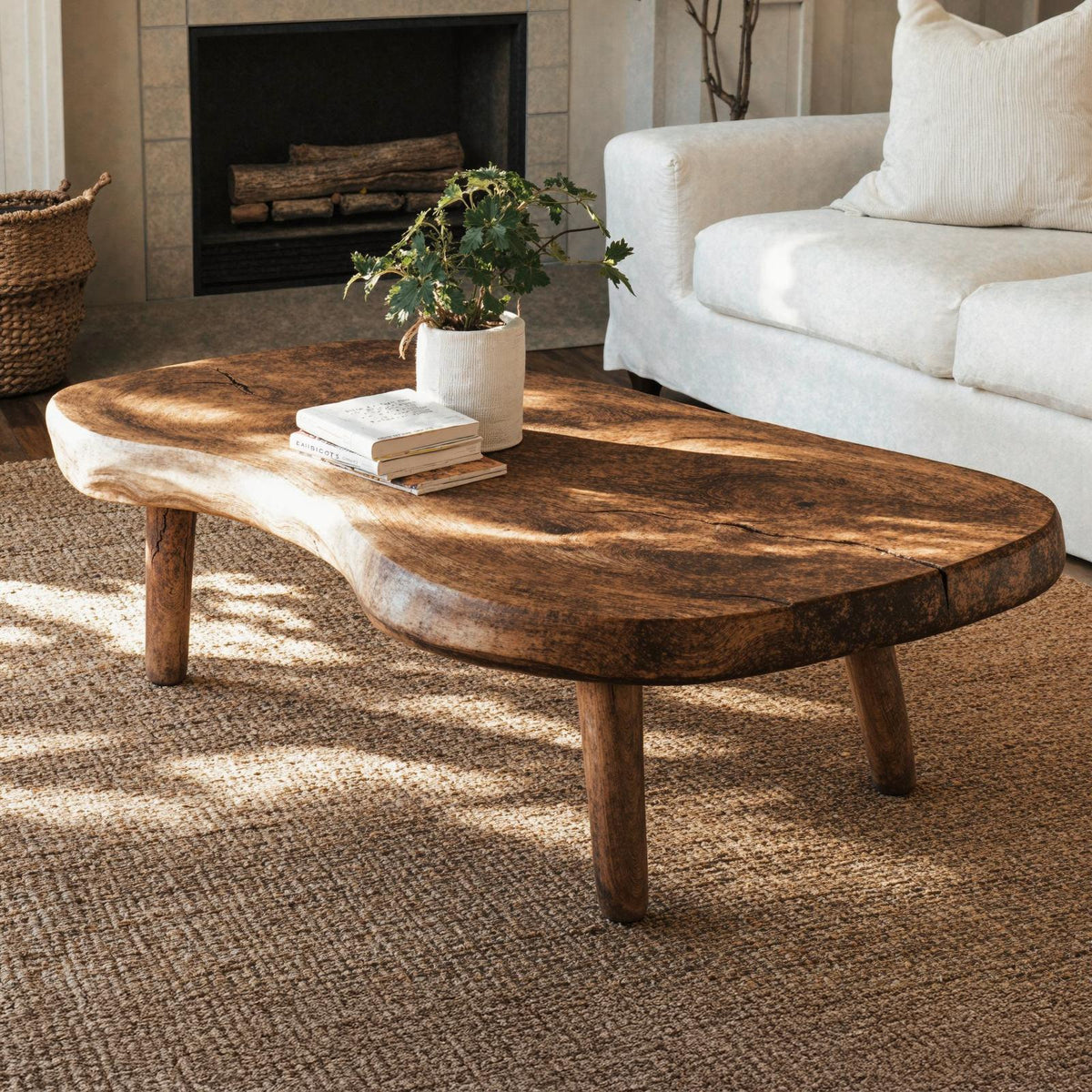 Handcrafted Wood Coffee Table For Living Room