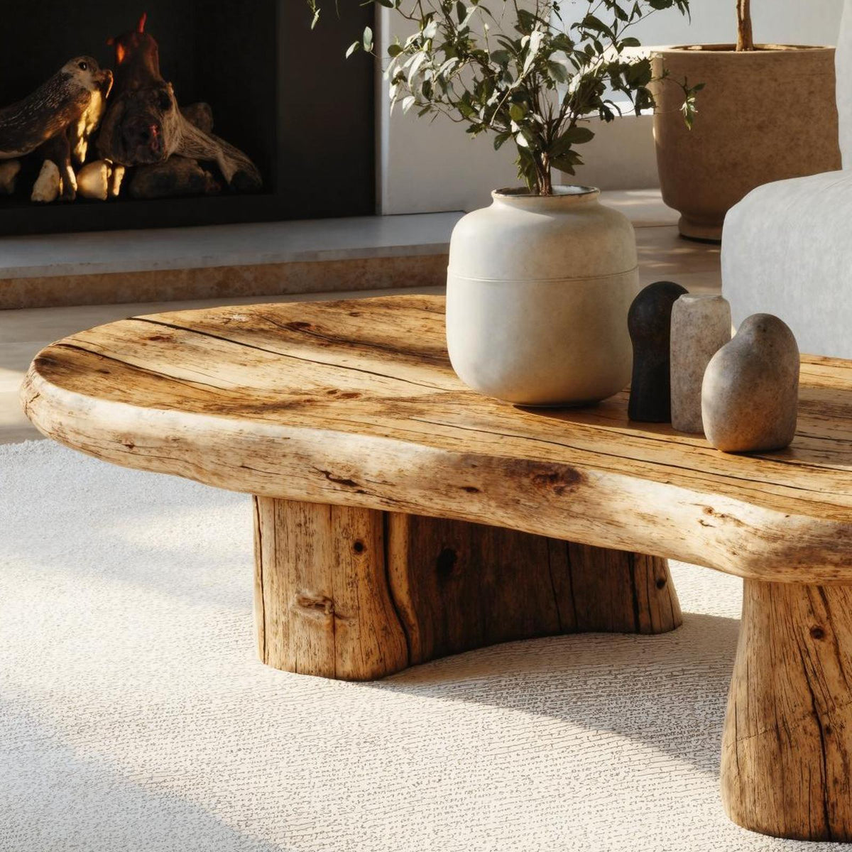 Modern Minimalist Wood Coffee Table For Home