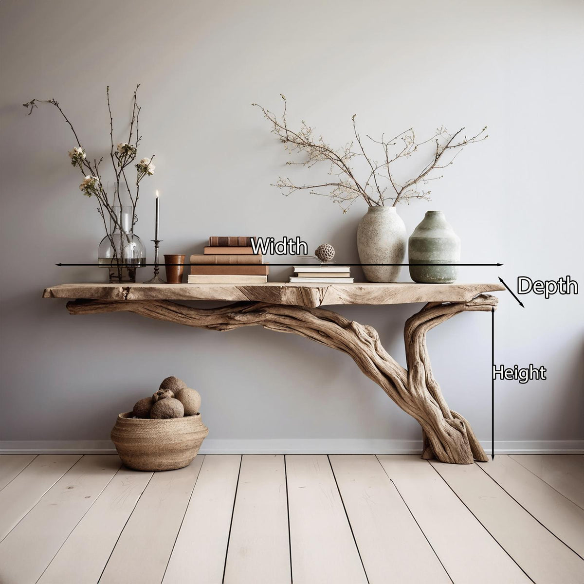 Wood Console Table Rustic Entry Table Home Decor SILDTCS097
