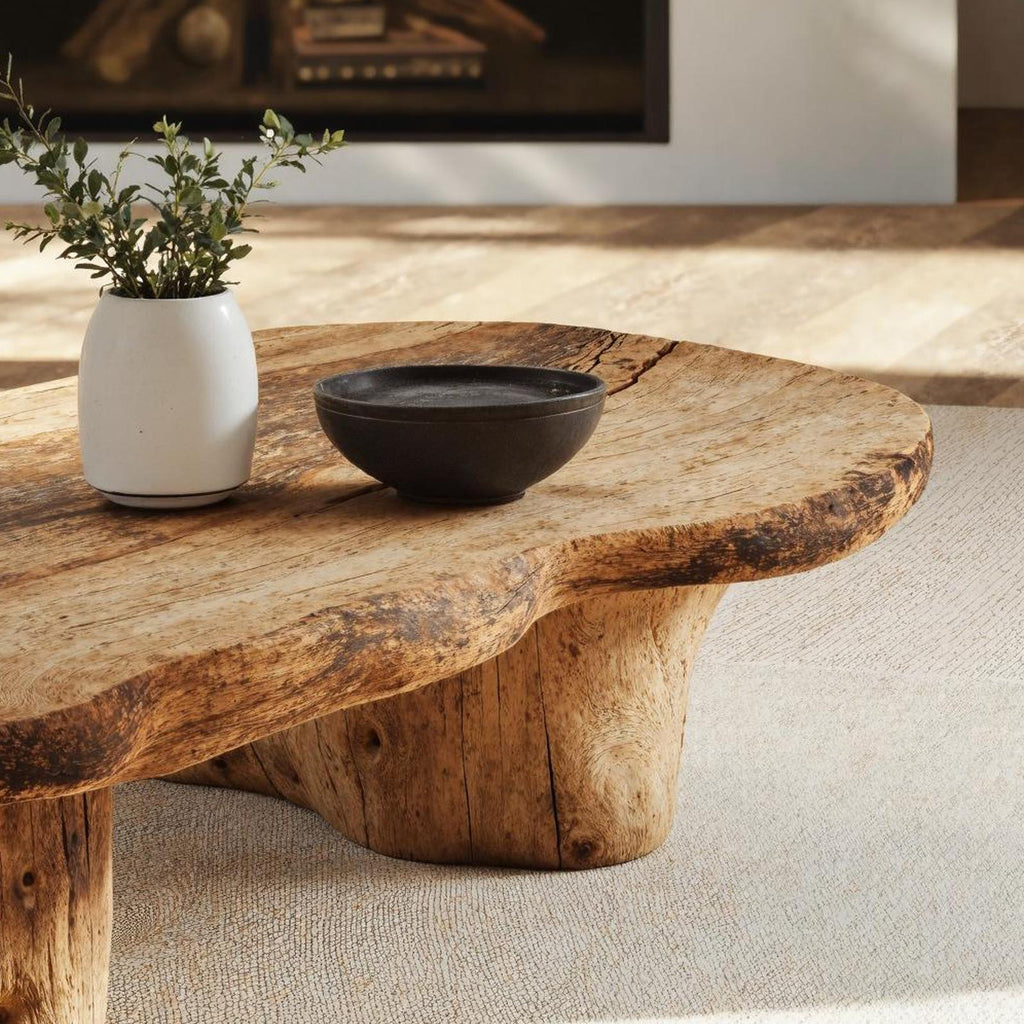 Vintage Style Wooden Coffee Table For Cozy Spaces